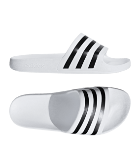 adidas Adilette Aqua Badelatsche Weiss - weiss