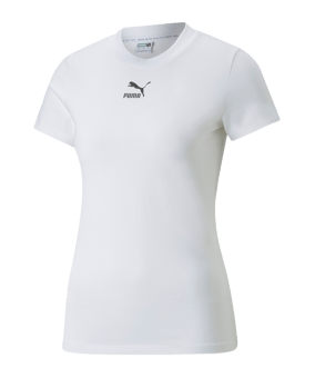 PUMA Classics Slim T-Shirt Damen Weiss F02 - weiss