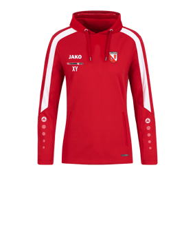 JAKO Power Hoody Damen Rot Weiss F100