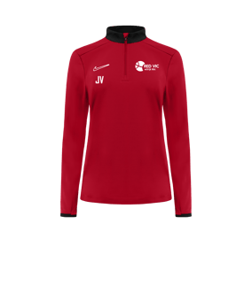 RED VIC Half-Zip Sweatshirt Dames Rood