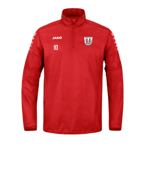JAKO Team Rainzip Sweatshirt Rot F100