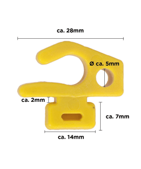 Cawila Tornetzhaken Typ 3 | 10er Set | Netzhaken für Fußballtore - gelb