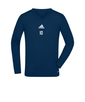 adidas Team Base Top langarm Blau 