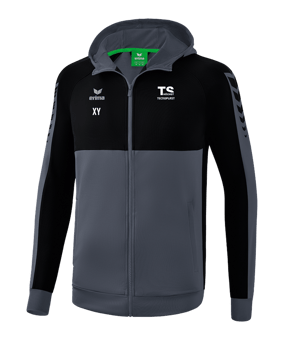 Erima Six Wings Kapuzenjacke Kids Grau