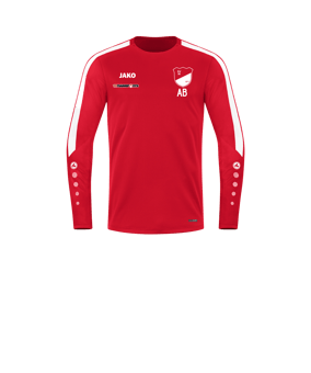 JAKO Power Sweatshirt Kids Rot Weiss F100