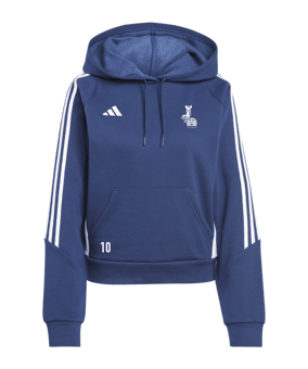 adidas Tiro 24 Hoody Damen Blau Weiss Hockey Logo