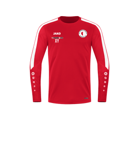 JAKO Power Sweatshirt Kids Rot Weiss F100