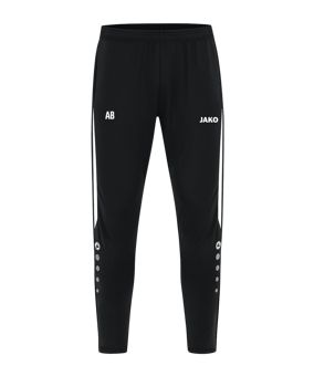 JAKO Power Trainingshose Kids Schwarz Weiss F802