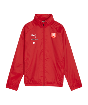 PUMA teamGOAL Allwetterjacke Kids Rot Weiss F01