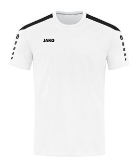 JAKO Power T-Shirt Weiss Schwarz F000 - weiss