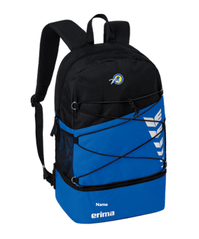 Erima Six Wings Rucksack mit Bodenfach Dunkelblau Schwarz