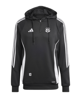 adidas Tiro 24 Hoody Schwarz Weiss 
