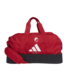 adidas Tiro League Duffel Bag Gr. S Rot Weiss