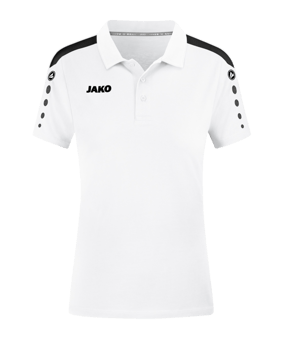 JAKO Power Poloshirt Damen Weiss Schwarz F000 - weiss