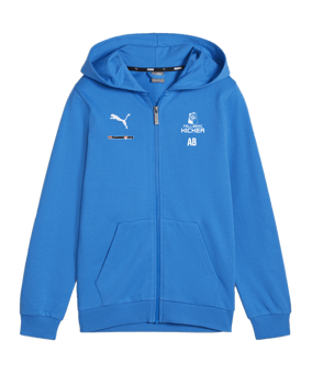 PUMA teamGOAL Casuals Kapuzenjacke Kids Blau F02