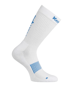 Kempa Logo Classic Socken Weiss Blau F04 - weiss