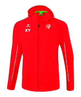Erima Liga Star Kapuzenjacke Rot Weiss