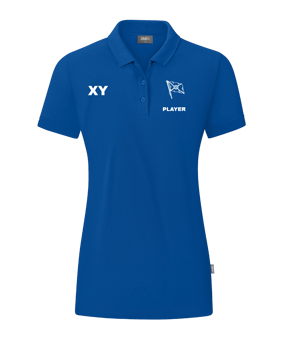 JAKO Organic Polo Shirt Damen Blau F400
