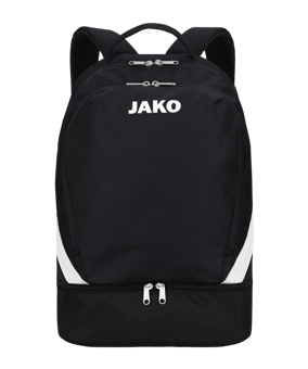 JAKO Iconic Rucksack mit Bodenfach Schwarz F800 - schwarz