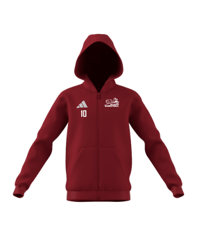 adidas Entrada 26 Kapuzenjacke Kids Rot