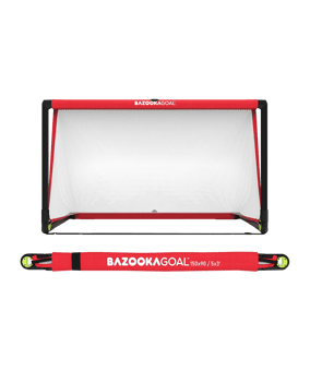 BAZOOKAGOAL PVC Teleskoptor | 150x90cm | Mini but de football Rouge - rouge