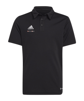 adidas Entrada 22 Poloshirt Kids Schwarz