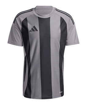 adidas Striped 24 Trikot Grau Schwarz - mehrfarbig
