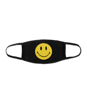 Market Smiley Logo Mundmaske - schwarz