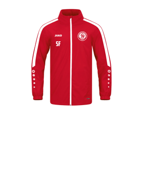 JAKO Power Allwetterjacke Kids Rot Weiss F100