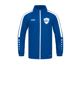 JAKO Power Allwetterjacke Kids Blau Weiss F400