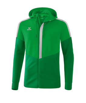 Erima Squad Kapuzen-Trainingsjacke Grün Grau - gruen