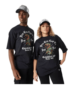 New Era New York Oversized T-Shirt Schwarz - schwarz