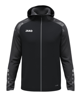 JAKO Sonic Kapuzenjacke Schwarz F801 - schwarz