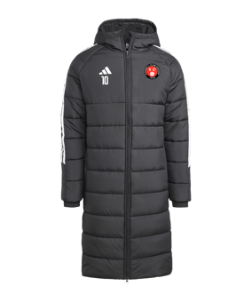 adidas Tiro 24 Long Coachjacke Schwarz Weiss