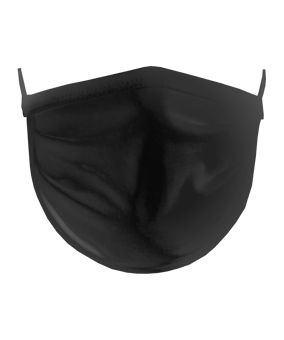 11teamsports Mundmaske blanko 100% Baumwolle Black - schwarz