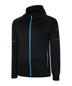Umbro Pro Training Kapuzenjacke Schwarz Blau FLKM - schwarz