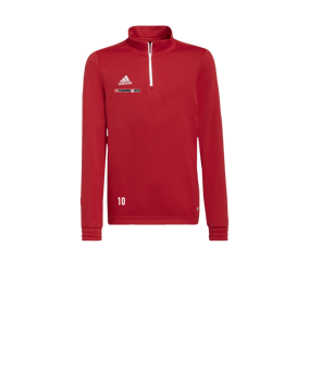 adidas Entrada 22 HalfZip Sweatshirt Kids Rot