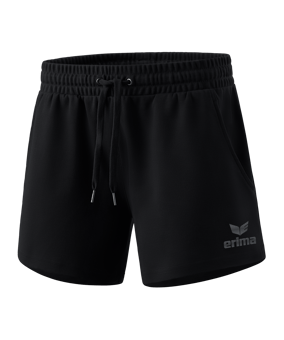 Erima Essential Team Sweatshort Damen Schwarz - schwarz