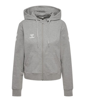 Hummel Go 2.0 Chevron Kapuzenjacke Damen Grau F2006 - grau