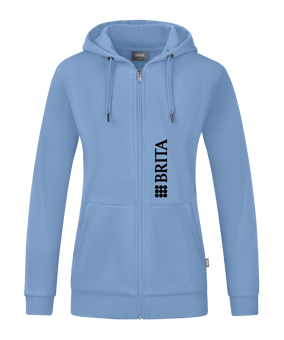 JAKO Organic Kapuzenjacke Damen Blau F460