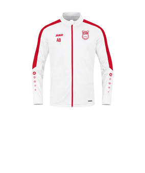 JAKO Power Polyesterjacke Kids Weiss Rot F004