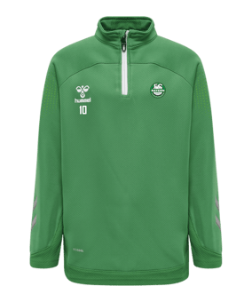 Hummel hmlLEAD HalfZip Sweatshirt Kids Grün F6235
