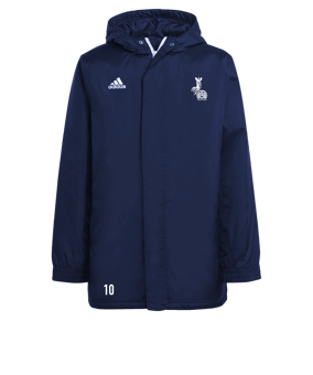 adidas Entrada 22 Stadium Jacke Blau Hockey Logo