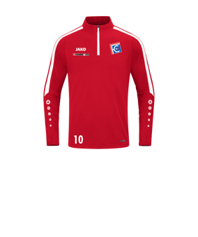 JAKO Power Sweatshirt Kids Rot Weiss F100