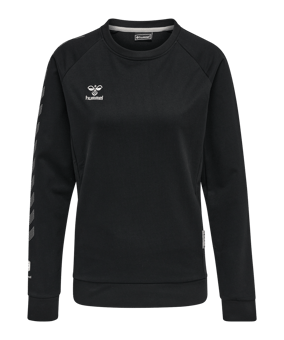 Hummel Move Grid Cotton Sweatshirt Damen Schwarz F2001 - schwarz