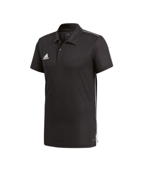 adidas Core 18 ClimaLite Poloshirt Schwarz Weiss - schwarz