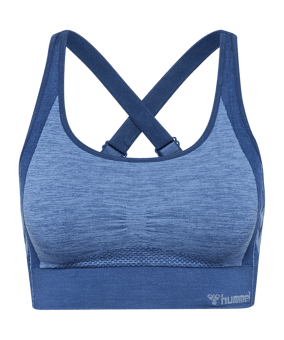 Hummel Mt Shine Seamless Brassière de sport Femmes Bleu C7530 - bleu