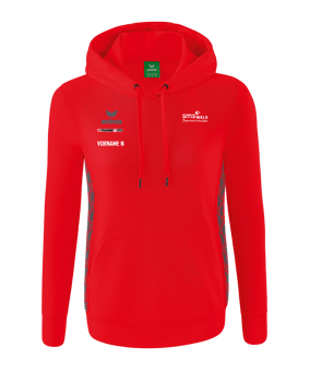 Erima Team Essential Hoody Damen Rot Grau