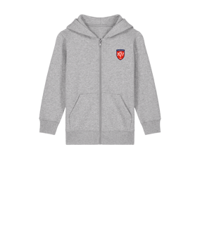 Merch Mini Cultivator 2.0 Zip-Hoodie Kids Heather Grey | #justlogo4c