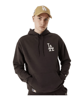 New Era Mlb Angeles Dodgers League Essentials Oversized Hoody Braun - braun